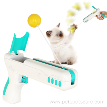 New design plastic cat interactive airy feather bell